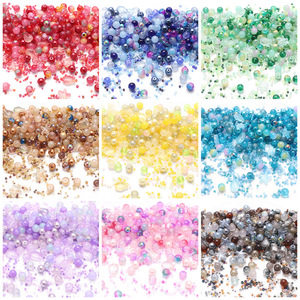 8MM Rond Mixte Couleur Gradient DIY Bijoux Accessoires 3D Strass Bracelet Composants pour Vêtements - Product Image 4