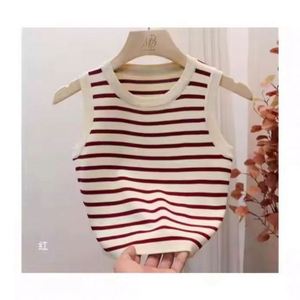 เสื้อกล้ามแขนกุดลายทาง คอโอ ทรงเข้ารูป สีพื้น ผ้าทอระบายอากาศดี สไตล์ลำลอง สำหรับผู้หญิง ฤดูร้อน รุ่น I-0419 - Product Image 5