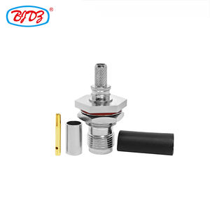 Conector Hembra TNC para Crimpar en Cable Coaxial LMR195, Tipo Recto EZ para Equipos de Prueba y Comunicación Inalámbrica - Product Image 1