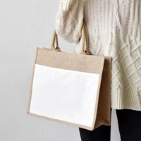 Sacs fourre-tout en toile de jute recyclable, sacs en toile de jute personnalisés, sac en jute brun naturel avec votre logo