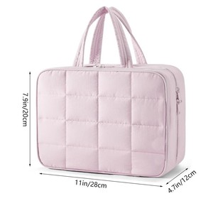 Fluffy Polyester Cosmetic Hanging for Toiletry Bag Fashionable <b>Travel</b> Storage <b>Case</b> Zipper Closure for Jewelry Storage Ready-Made - Product Image 4