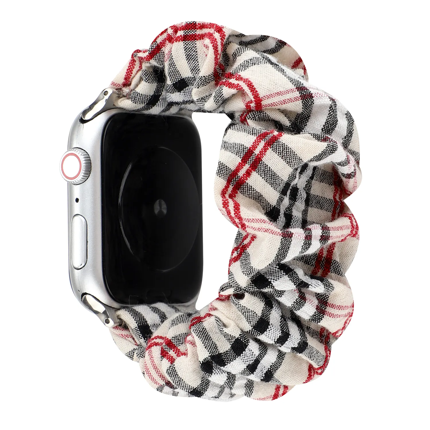 Cinturino elastico Scrunchie per Apple Watch 38mm 42mm bracciale con cinturino in gomma per capelli in tessuto per ragazze da donna