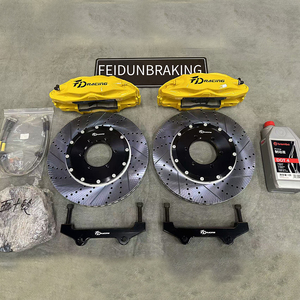 Vente en gros Kit d'étrier de voiture jaune à 4 pistons avec accessoires pour roue arrière renault <span class=keywords><strong>megane</strong></span> 3 rs 4 tesla Model Y et Gx460 - Product Image 4