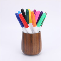 Marqueur effaçable à sec à pointe fine multicolore avec recharge assortie en fibre d'encre-Pointe de balle pour tableau blanc