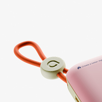 Aisolove Nuevo Cargador Portátil de 10000mAh con Cable Integrado y Cable Tipo C, Mini Banco de Energía Portátil