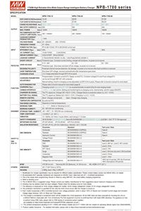 NPB-1700-48 नेमवेल बैटरी चार्जर npb170048 1700w 48v बुद्धिमान कैनवस बैटरी चार्जर 48v - Product Image 3