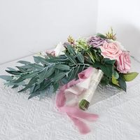 XinQi Europese Professionele Luxe Hoge Kwaliteit Bruidsboeket met Waterdruppelvormige Bloemen van Zijde Kunstbloemen in Karton
