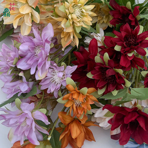 <b>Artificial</b> Dahlia Flowers Silk Realistic Wedding Decor For Hotel Banquet Arrangements - Product Image 5