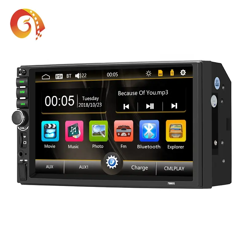 Pemutar Mobil 7880S USB/SD/MP3/MP4/MP5/BT, Radio Mobil Android 2 Din Sentuhan Penuh