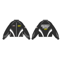 Veste en cuir PU pour homme sur mesure, vêtements de rue, combinaison de moto, coupe-vent, veste en cuir PU de course, combinaison de course, logo personnalisé