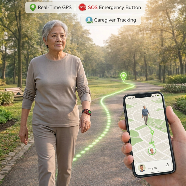 OEM 4G LTE Smart Bracelet GPS Tracker for Elderly,Children,Kids,SOS Panic Button,Health Monitor, Fall Detection Alarm