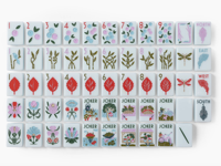 Collection Mahjong Bleu Doux de Luxe Moderne AERIN - Tuiles de Mahjong Américaines en Acrylique - Jeu Personnalisé en Gros