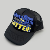 Casquette Trucker Utopia Club Personnalisée, Lot de 4 Casquettes Trucker Gorras en Maille Snapback Streetwear avec Logo Moto Graphique pour Hommes et Femmes