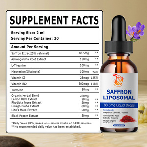 Best Selling Saffron Liposomal Liquid Drops with Saffron Extract Ashwagandha Root Extract Support a More Productive You a More F - Product Image 2