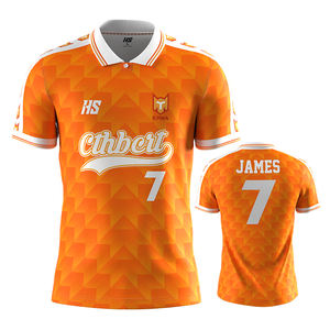 Personalizado naranja equipo de fútbol Jersey sublimación impresión diseño clásico transpirable equipo de fútbol uniforme - Product Image 2
