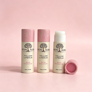 White Eco-Friendly <b>Biodegradable</b> Kraft Push up Paper Tube Custom Printing Cardboard Container for Solid Lip Butter Packaging - Product Image 1