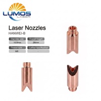 Nozel Pengelasan Laser Genggam HANWEI-B M8 Tahan Lama Anti-Cipratan, Suku Cadang Tembaga untuk Peralatan Penyambungan Laser Serat Genggam