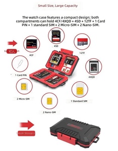 กล่องใส่การ์ดหน่วยความจำแบบ DSLR LP-E8กันน้ำกล่องเก็บของตัวยึดยางสำหรับซิมการ์ด CF <span class=keywords><strong>SD</strong></span> TF - Product Image 2