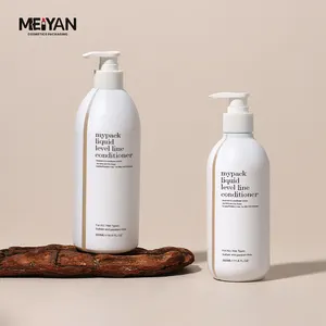 MYPACK garrafas de shampoo e condicionador para hotel, garrafa plástica de alta qualidade para lavagem corporal com linha de nível de líquido