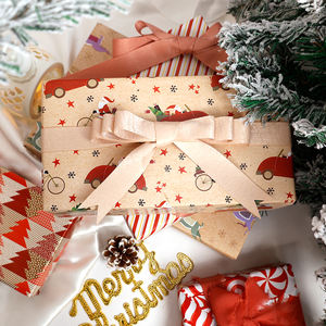 Hot Selling Custom 80g Christmas Flower Tissue New Year Party Gift Wrap <b>Paper</b> <b>Roll</b> for Packaging <b>Wrapping</b> <b>Paper</b> - Product Image 3