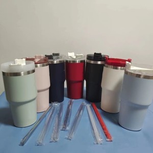Tasse à <span class=keywords><strong>café</strong></span> et à eau isolée élégante haut de gamme avec paille, portable pour la voiture, cadeau pour femme, haute qualité - Product Image 6