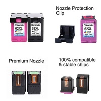 Tinta Compatible HP 62XL para Cartucho para Impresoras HP Envy 5540 5542 5640 7640 con el Chip Inteligente Más Reciente