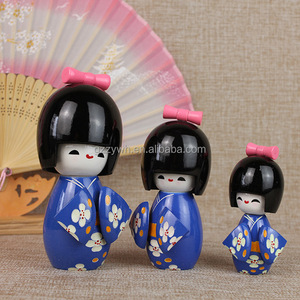 2025 vente chaude Mini mignon multicolore en bois artisanat traditionnel Kokeshi 3 1 poupée japonaise enfant cadeau Figurine dos école Halloween - Product Image 4