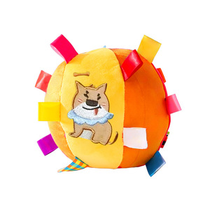 Pelota de juguete para perros de peluche con sonido, 15 cm, juguete masticable de dibujos animados para cachorros en dentición, uso en interiores - Product Image 1