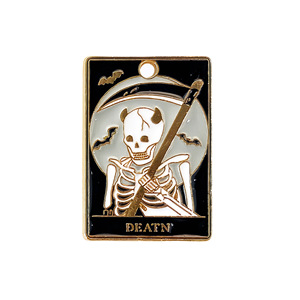 Dekorasi Halloween Kreatif Kartu <span class=keywords><strong>Tarot</strong></span> Matahari Bulan Bintang Gotik Kerangka Bros Perhiasan Hitam Aksesoris Liontin Gantungan Kunci - Product Image 4