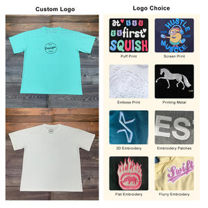 Haute qualité 100% coton hommes été doux t-shirts patchs de broderie personnalisés lâche Boxy doux à manches courtes O cou Style sportif - Product Image 2