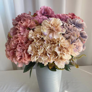 Fiori Artificiali Economici all'Ingrosso, Garofano <span class=keywords><strong>Nora</strong></span> a Sette Teste, Fiori Artificiali Decorativi per la Festa della Mamma - Product Image 2