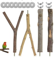 Perroquet perche supports oiseaux support pôle naturel sauvage raisin bâton meulage patte escalade debout Cage accessoires jouet Branches