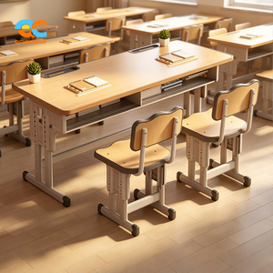 Set di Tavolo e <span class=keywords><strong>Sedie</strong></span> per Homeschooling di Grado Commerciale, Ecologico e Affidabile, Impermeabile, Set Scolastico di Alta Qualità <span class=keywords><strong>con</strong></span> Doppia Scrivania per Studenti - Product Image 3