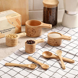 Madera de haya, 8 piezas, accesorios de cocina, bonitas <span class=keywords><strong>tazas</strong></span> <span class=keywords><strong>medidoras</strong></span> y cucharas <span class=keywords><strong>medidoras</strong></span> <span class=keywords><strong>para</strong></span> ingredientes secos, taza medidora y cuchara <span class=keywords><strong>para</strong></span> <span class=keywords><strong>dieta</strong></span> - Product Image 6