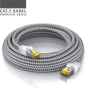 Cat7 Netzwerk kabel Gigabit Ethernet LAN Kabel - Baumwollmantel 10000 Mbit S - Patch kabel Roh kabel S FTP Pimf Schirmung Mit RJ 45 - Product Image 2