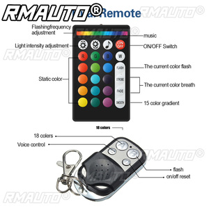 Kit de 12 tiras LED RGB para motocicleta, impermeables, con control remoto RF y control por voz, 5050SMD, efecto de luz ambiental bajo el vehículo. - Product Image 6