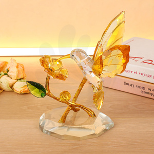 Yüksek Kaliteli K9 Şeffaf Kristal Sinek Kuşu Düğün Aşk Hatırası Ev Dekorasyonu - Product Image 6