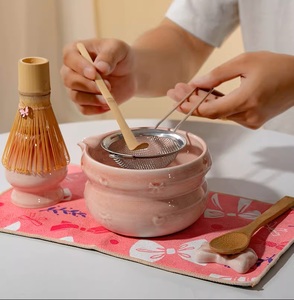 Fournitures d'usine chinoise, ensemble de <span class=keywords><strong>matcha</strong></span> de qualité cérémonielle de 7 pièces, coffret cadeau comprenant de la poudre de thé <span class=keywords><strong>matcha</strong></span> vert, des bols en céramique/<span class=keywords><strong>verre</strong></span>, du thé - Product Image 4