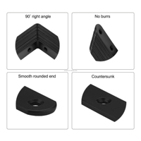 Fixation d'angle en acier inoxydable à 90 degrés pour support à angle droit pour meubles en bois Cadres de lit Armoires Tiroirs Chaises