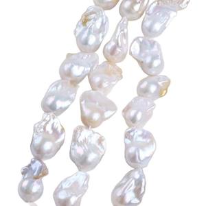 Perlas de Agua Dulce Barrocas Naturales al por Mayor de 16-22 mm, Blancas y de Colores, Perlas Sueltas de Forma Irregular en Forma de Cola de Pez - Product Image 5