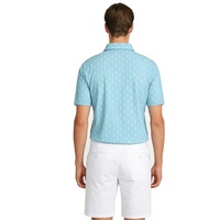 Fabricante de Ropa con Logotipo Personalizado, Diseño Orgánico con Estampado de Plantas Tropicales, Camisetas Polo de Golf de Alto Rendimiento con Estiramiento en 4 Direcciones