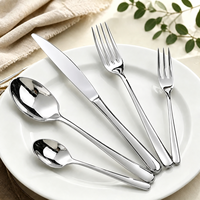 Ensemble de couverts haut de gamme en acier inoxydable 304, couteau, fourchette et cuillère, ensemble complet de couverts pour hôtel et restaurant