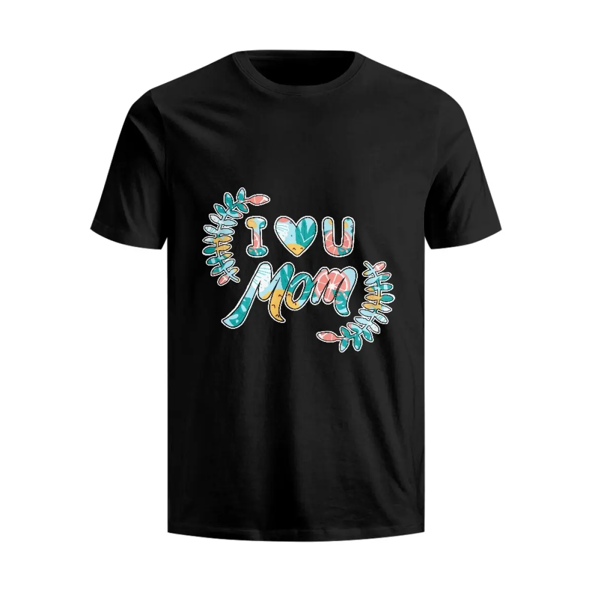 Camiseta de algodón con estampado de I Love You Mom, productos de envío directo, camiseta de manga corta deportiva ajustada cómoda para el Día DE LA MADRE 2023