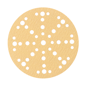 Disque abrasif OEM Scorpion Star S10 multi-trous 6 pouces 150 mm en oxyde d'aluminium jaune doré, dureté moyenne, pour ponçage aiguisant - Product Image 1