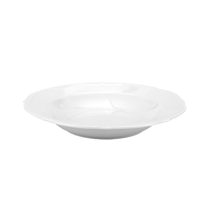 white 9 inches soup plate