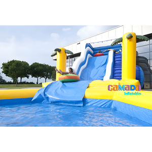 <span class=keywords><strong>Piscine</strong></span> d'intérieur ou extérieure durable de glissière d'eau gonflable de PVC de taille géante commerciale pour le parc aquatique gonflable - Product Image 5