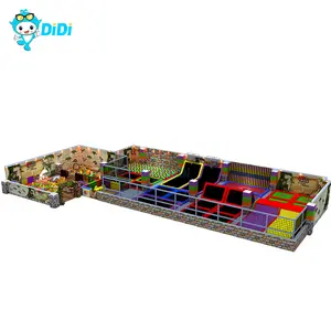 Outdoor Kids Playground Park Play Center Trampoline Park Big Slide For Sale Interactive Trampoline Park Games