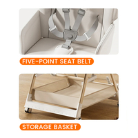 Chaise haute compacte portable conception facile à plier chaise à bascule et à manger pour bébé réglable meubles multifonctionnels pour bébé