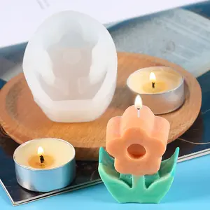 Moule en silicone tridimensionnel pour fleurs Vente en gros Moules pour bougies parfumées en silicone durable pour le salon