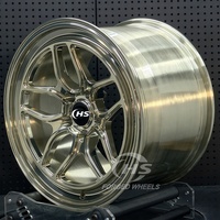 Jantes forgées en alliage d'aluminium HS 18 19 20 pouces pour voitures de course, 5x120, finition dorée polie et givrée pour Corvette C6 C7 C8 Camaro